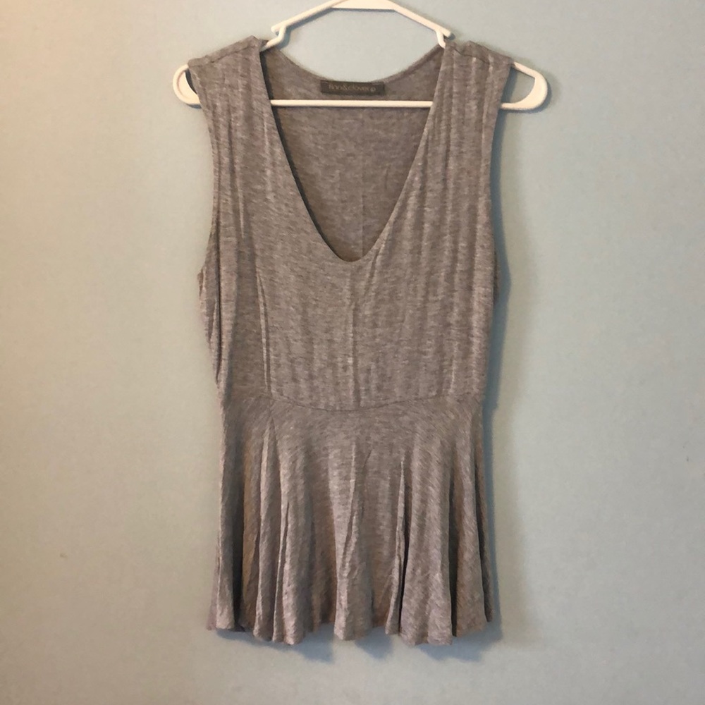 Grey peplum tank